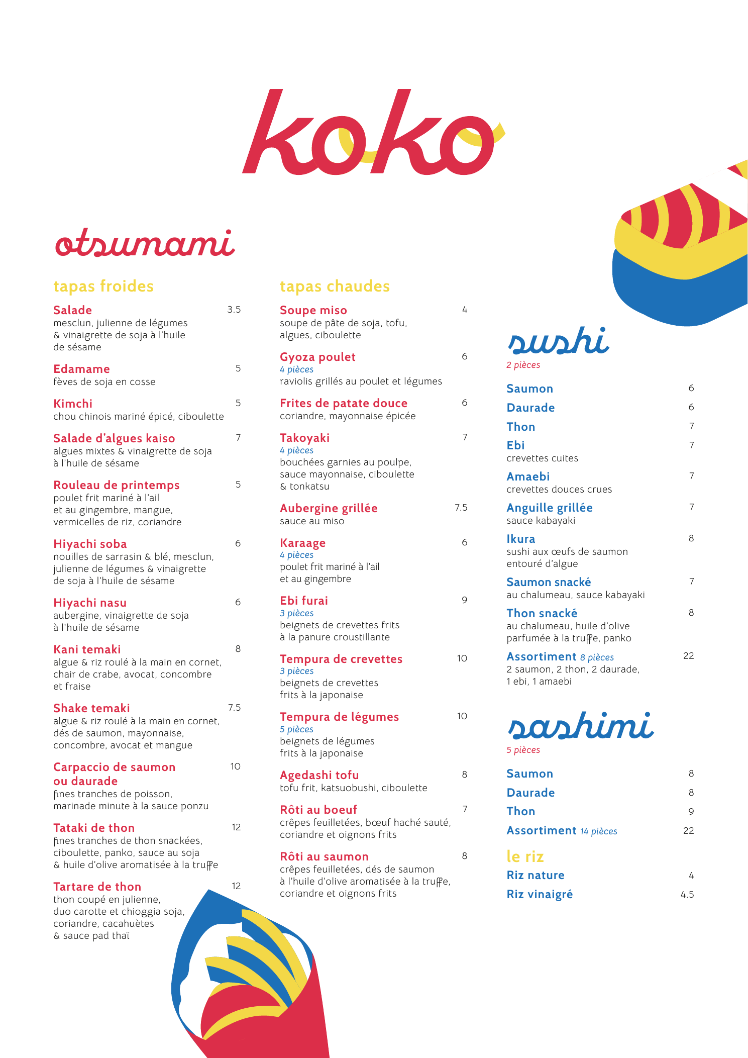 Carte Koko page 1